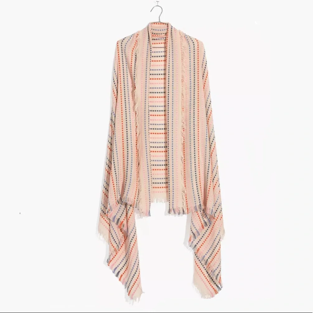 Madewell Stitched Rainbow Stripe Scarf